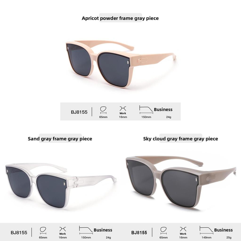 Polarized Tr90 Sunglasses For Men Women Uv400 Light Grey Sun Protection Driving Fashion