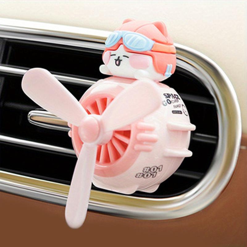 Deodorante per auto a forma di anatra pilota, diffusore per auto, elica rotante, ventilatore per presa d'aria per auto, decorazione creativa per profumo per auto, per presa d'aria per auto