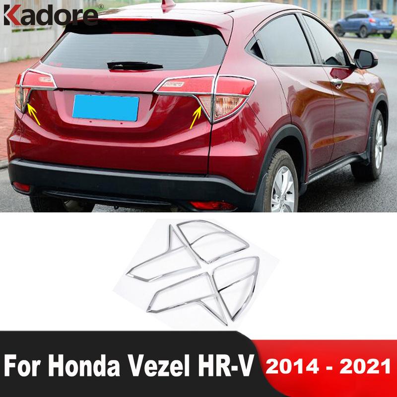 

Для Honda Vezel HRV HR-V 2014-2018 Хромированная накладка на задний фонарь автомобиля, рамка заднего фонаря, аксессуары