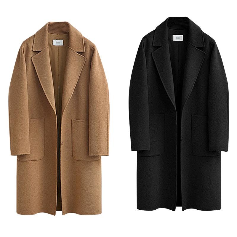 Elegant New Fashion Women's Vintage Woolen Winter Warm Long Sleeve Pocket Coat