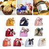 10 Pieces Stylish Leather Packaging Box Leather Travel Bag Small Candy Bag PU Storage Box for Jewelry and Small Item