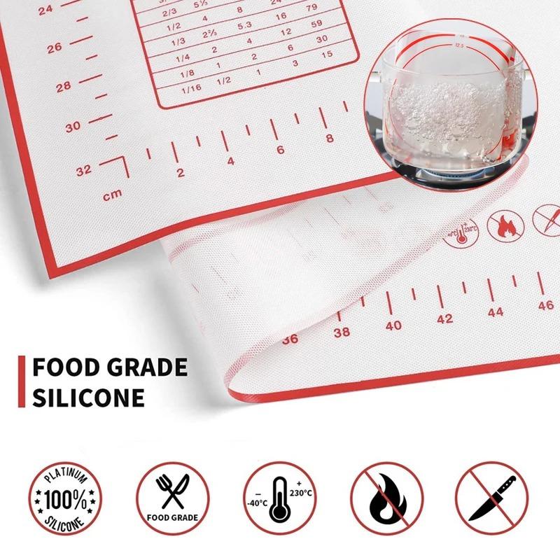 Silikon Backmatte Knetunterlage Teigmatte Pizza Kuchen Teigbereiter Küche Kochen Grill Antihaft Gadgets Backgeschirr Gebäckmatte