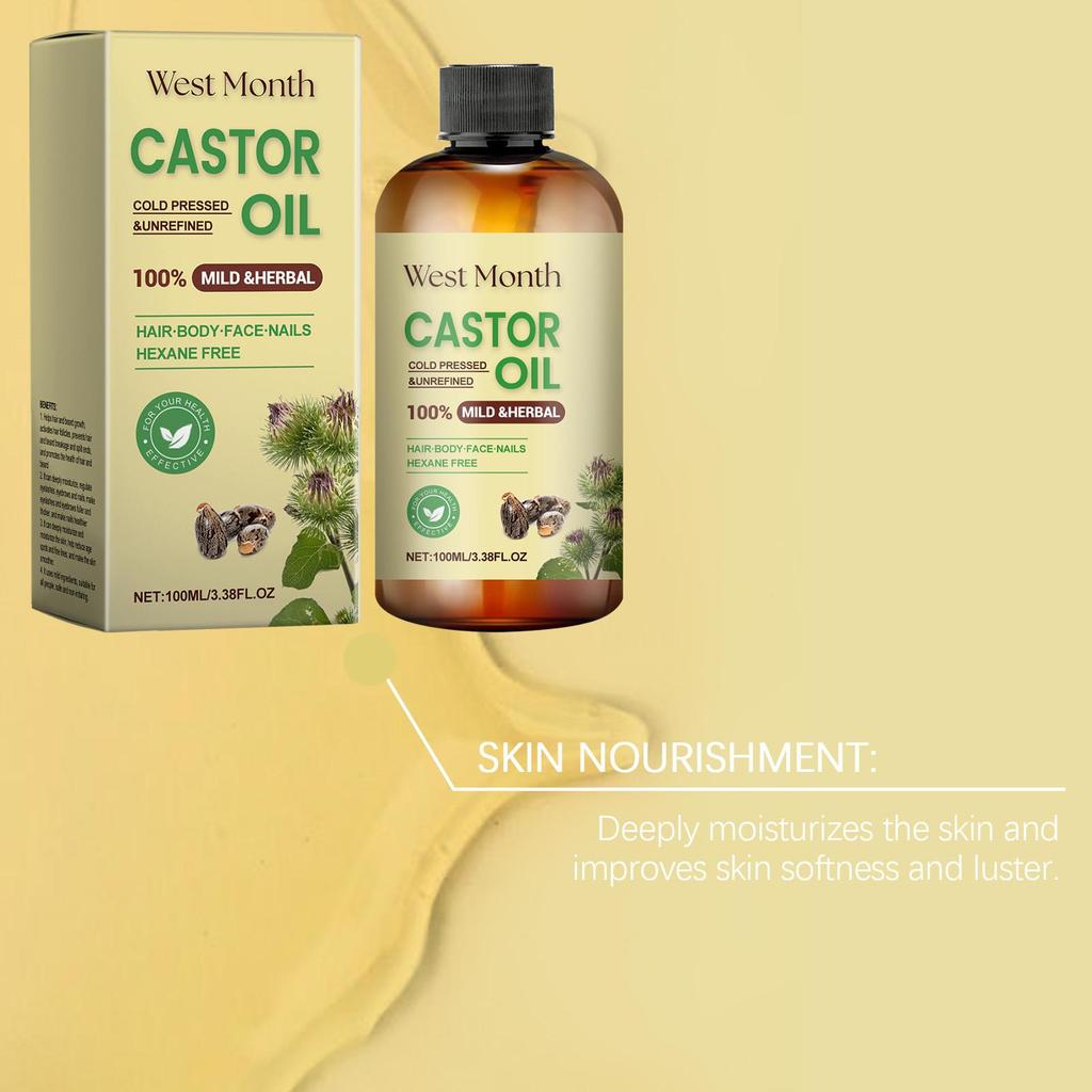 Hair Care Castor Oil Nourishing Long-Lasting Hyrdation Promote Nails Growth Eyebrow Thickener Moisturizing Multi-effect Care Oil