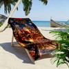 Festive sleigh night charm Print beach towel, quick drying, suitable for travel, outdoor sports, jogging, the beach and swimming, gift
