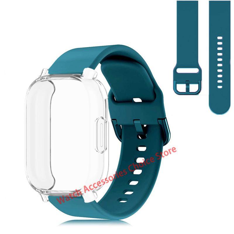 

Защитный чехол+силиконовый ремешок для Xiaomi Redmi Watch 5 active/5 Lite Полное покрытие экрана ТПУ Мягкий чехол и дышащий спортивный ремешок Redmi Watch 5 Lite