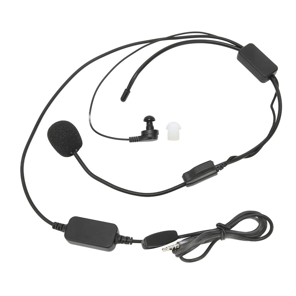 Motorradhelm BT 3,5 mm Headset Geräuschreduzierung Tragbares Ohrstück mit Mikrofon Schalter für