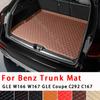 Car Rear Trunk Mat for Mercedes Benz GLE W166 W167 GLE Coupe C292 C167 Rear Trunk Storage Protector Pad Carpet Liner Tail Cover