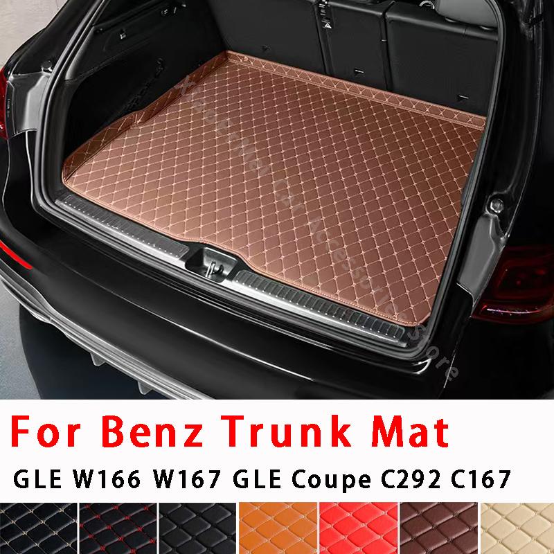 Car Rear Trunk Mat for Mercedes Benz GLE W166 W167 GLE Coupe C292 C167 Rear Trunk Storage Protector Pad Carpet Liner Tail Cover