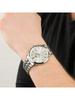 ORIENT Automatic Mechanical Waterproof Men's Watch with Calendar Back and White Dial RA-AC0F02S10B