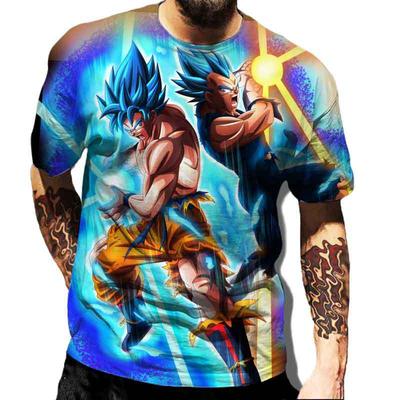 Anime Vegeta Tshirt Dragon- Balls T Shirts Men's T-Shirt Classic Man Clothes Harajuku Graphic Printed Clothing Summer Tops Tees