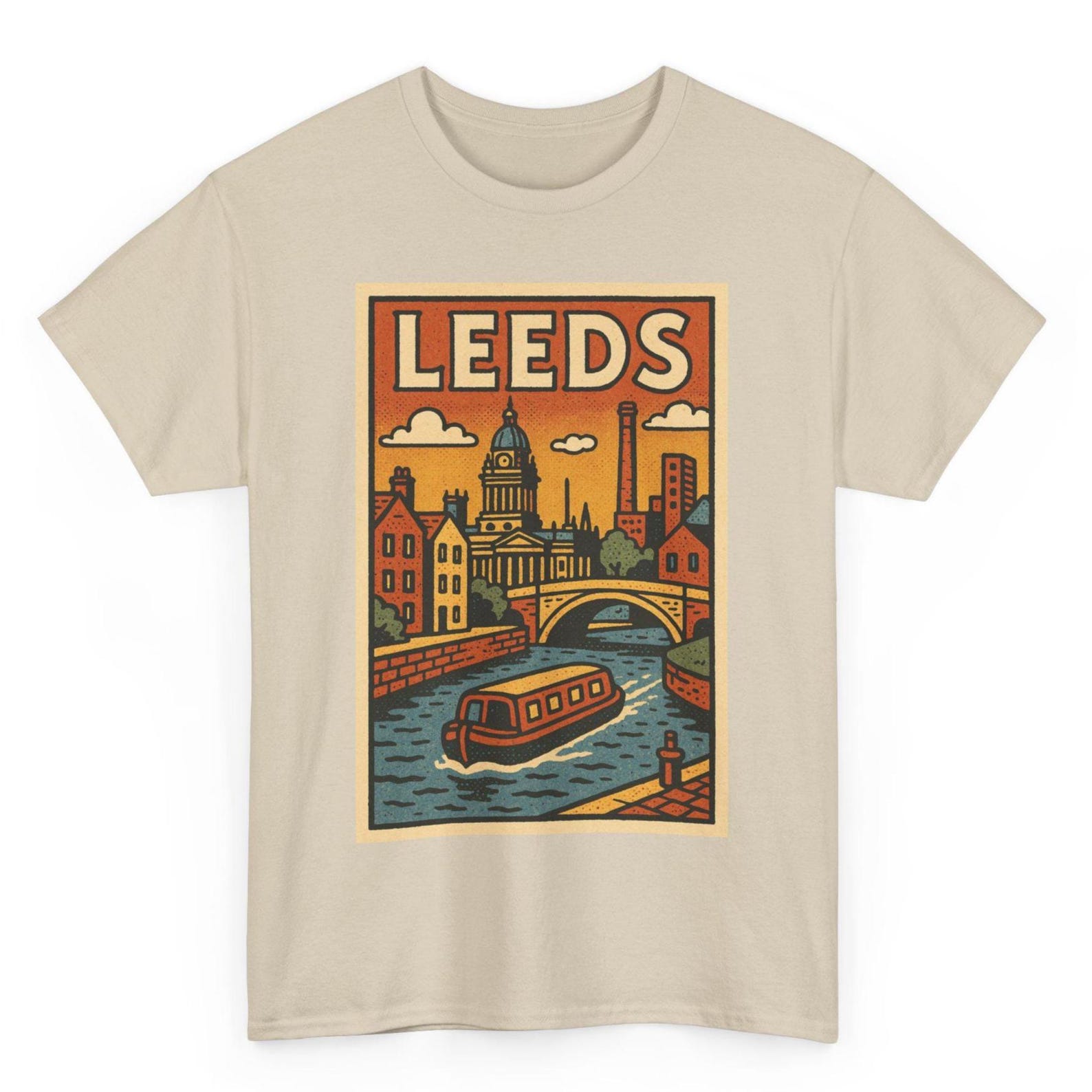 Leeds T-Shirt: Retro Comic Style Yorkshire Graphic Tee 4XL