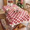 Festive Red Plaid Tablecloth for Christmas, New Year, & Weddings