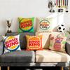 Brand Burger King Cushion Cover Cushion Cover Set 4Pcs 50X50 45X45 40X40 Pillowcase Decorative Sofa Home Decor