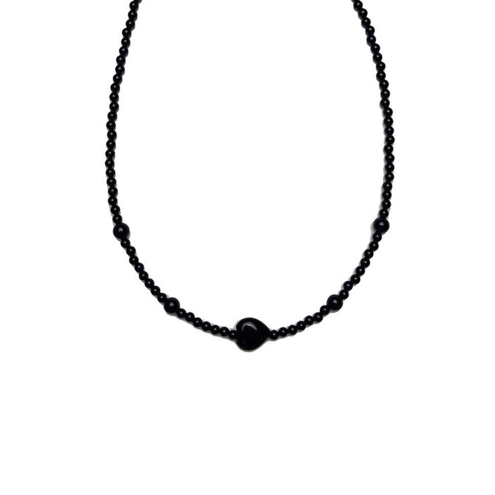 Heart Onyx Choker Necklace