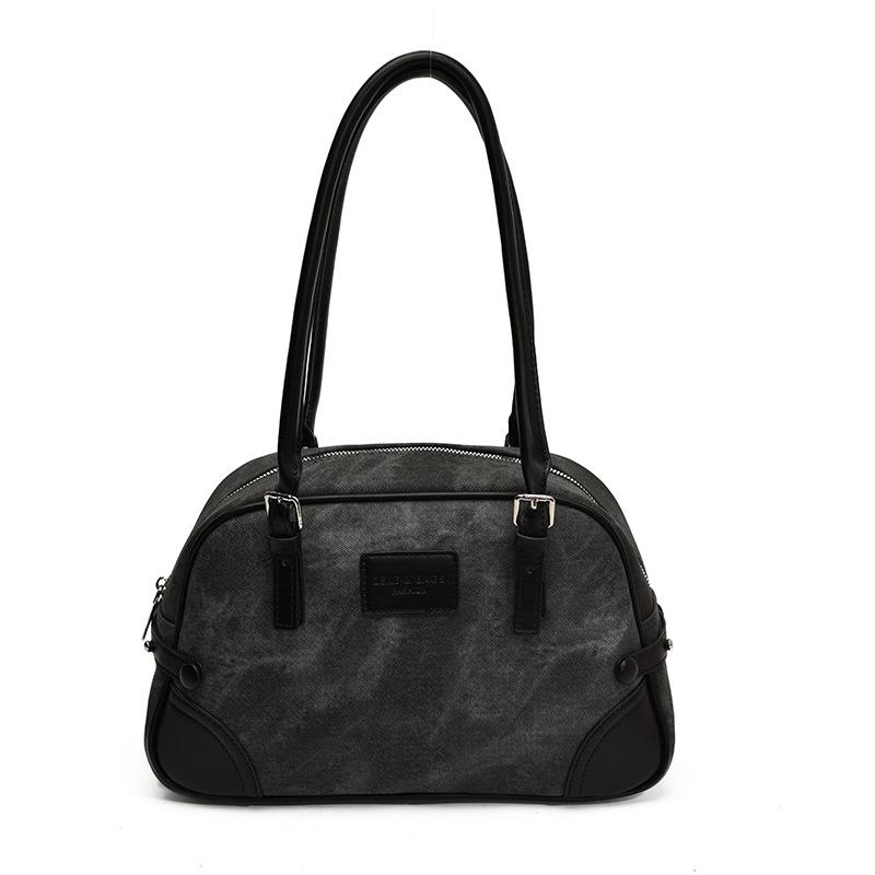 Stylish new commuter bag large capacity portable retro bowling armpit bag shoulder bag tide