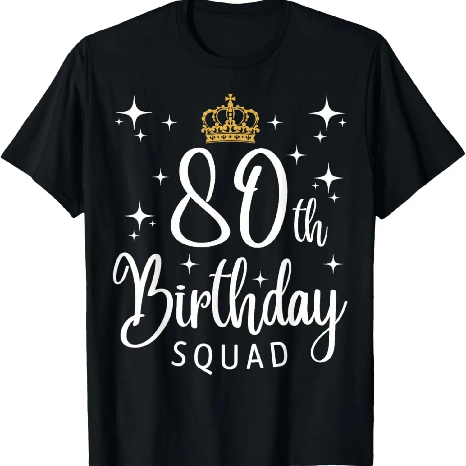 

Команда на 80-летие 80 лет Футболка для группы на вечеринку по случаю дня рождения XXXXXL чёрный