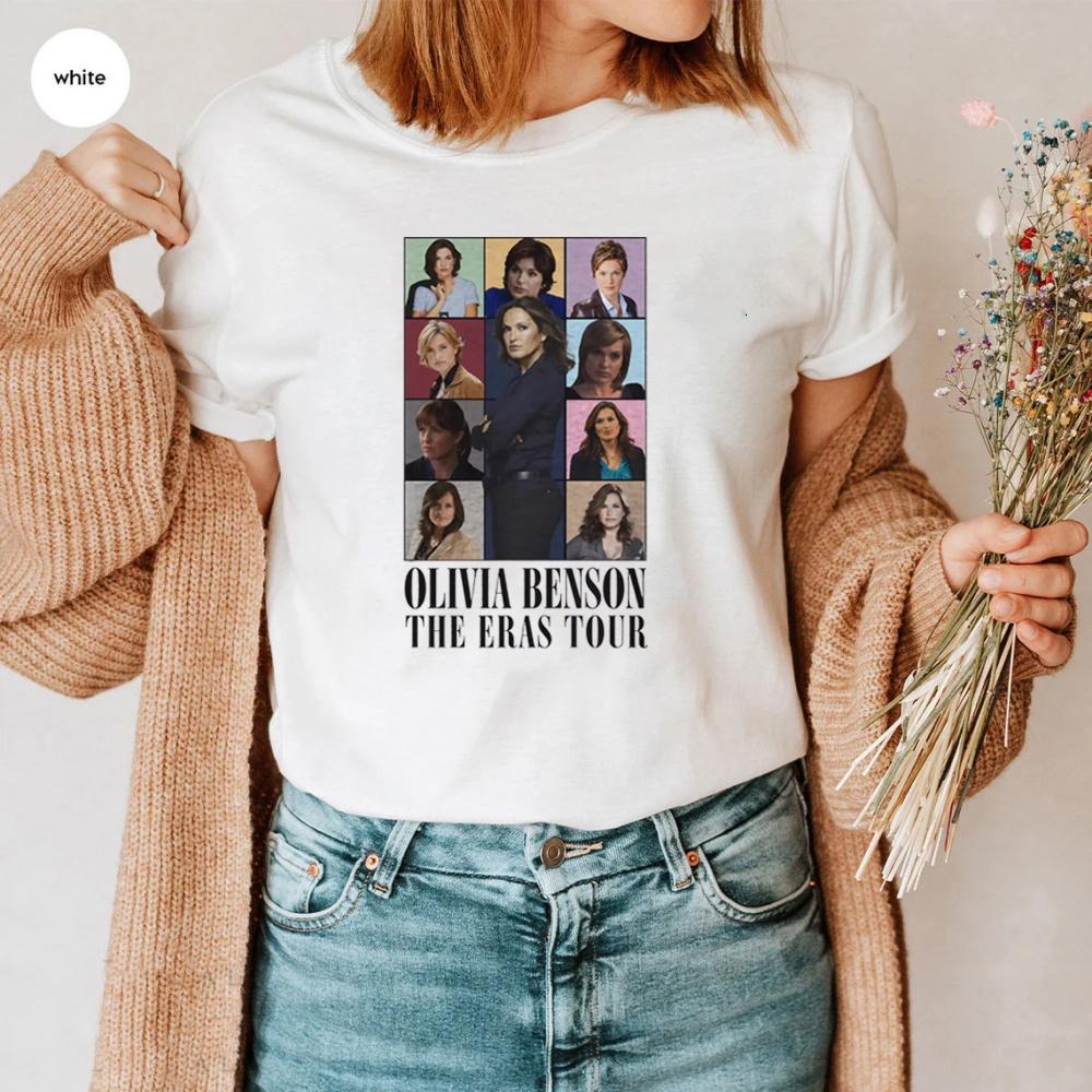 Футболка с принтом Оливия Бенсон Футболка Eras Tour Оливия Бенсон X футболка Eras Футболка Закон и порядок Топ с круглым вырезом True Crime TV 2XL