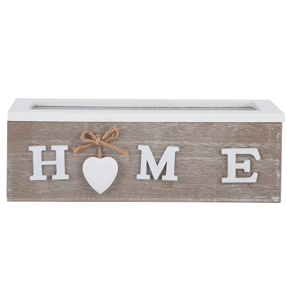 

Tea Bag Jewelry Organizer Storage Box Desktop Container (Three Compartments)