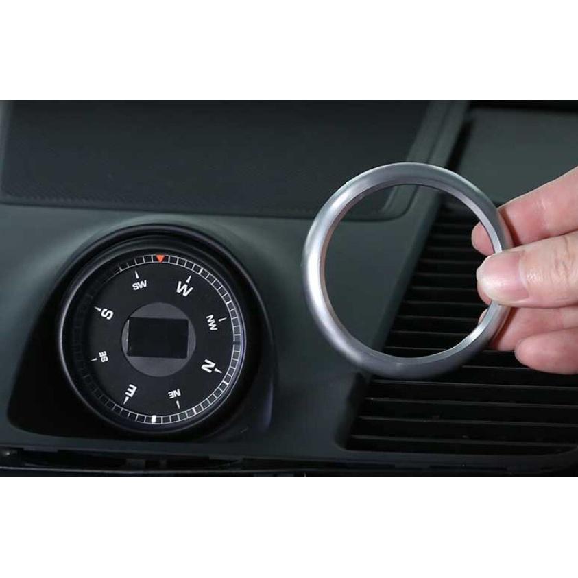 Fit For Porsche Panamera 2010-2016 Matte Silver Console Clock Ring Cover Trim 1*
