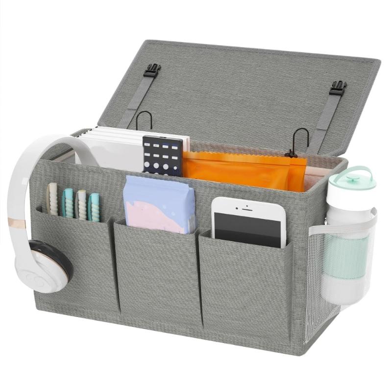 Bedside Hanging Organizers Bag for Small Items Storage Sturdy Waterproof Fabric Without Tool Installation
