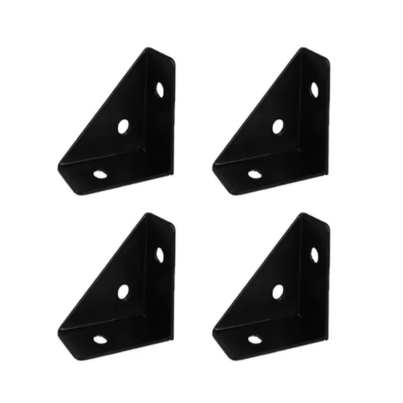4/8PCS Heavy-duty Steel Angle Brackets,90° Right Angle Support,Triangle Corner Brackets,Durable Furniture Reinforcement Bracket