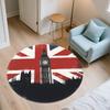 Tappeto rotondo con motivo bandiera UK, Tappeto per Soggiorno Camera da Letto Sala Giochi, Tappetino Antiscivolo, Regali per le Feste e Regali di Compleanno.