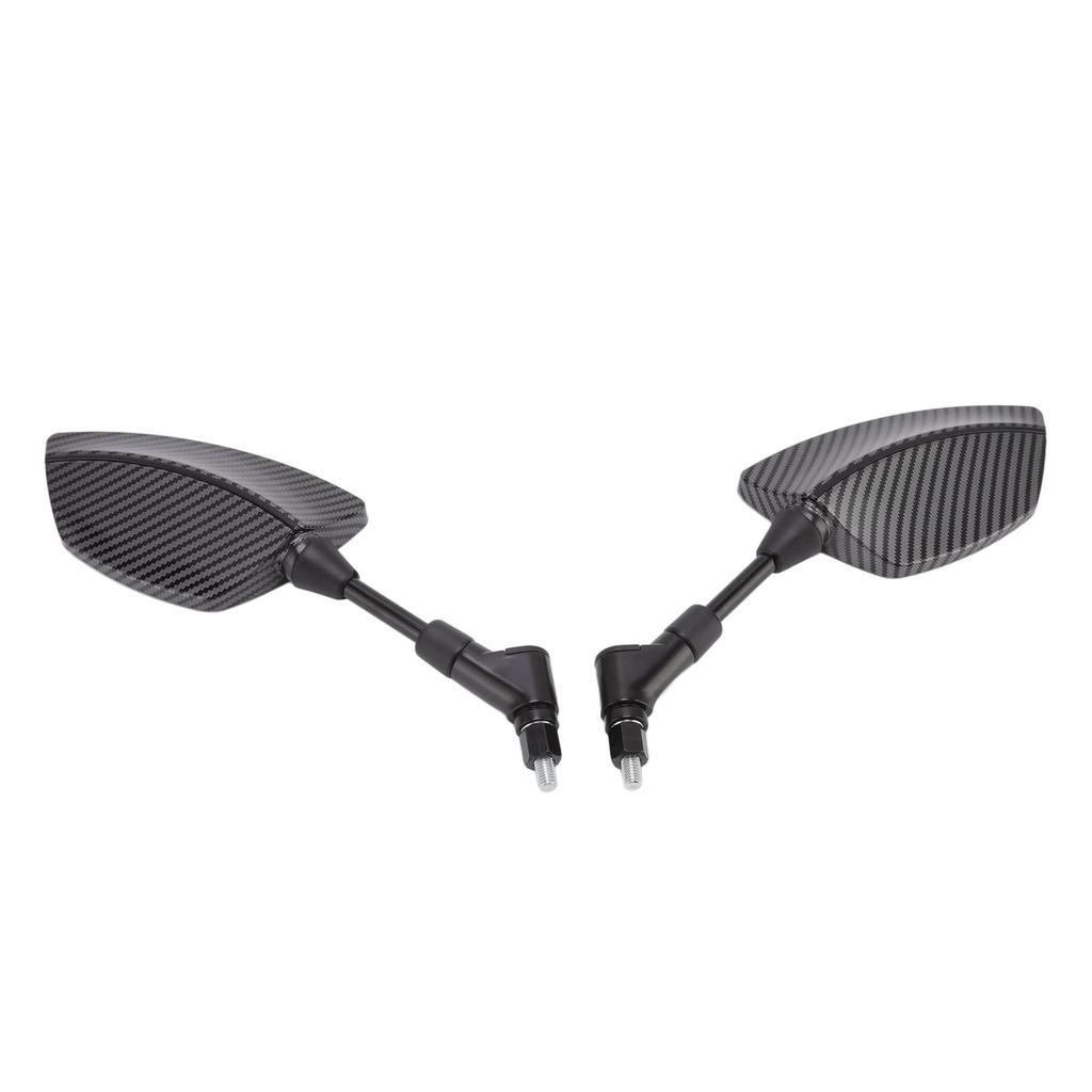 Pair Motorcycle Rear View Mirror 360 Degree Rotation Convex Glass Universal for Scooters ATVs with 8mm Base