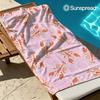 Rosa Bakgrund Hummermönster Snabbtorkande Badlakan Mikrofiber strandhandduk Lättvikt Simning Camping Yoga Strand ut