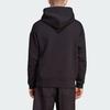 adidas Originals Trefoil Adventure Hoodie, Men Solid Logo Casual Daily Tops Black IJ0706