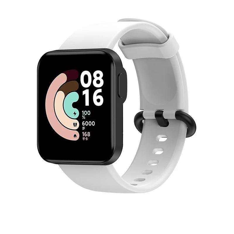 

Силиконовый ремешок для часов для Xiaomi Mi Watch Lite Замена ремешка Смарт-браслет для спорта Наручный ремешок для XiaoMi Redmi Watch Correa белый