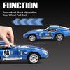 1:32 Scale Cobra GT500 Sports Car Model Toy Sound Light Pull Back Shock Absorption Vehicle Models Miniature Gifts for Kids