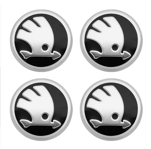 BPCN4 56mm/65mm car hub cover wheel sticker emblem decal decoration Accessories For Skoda Octavia Superb Rapid Kodiaq Karoq Kamiq