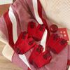 Big Red Socks Women Festive Red Mid-Leg Socks Get Rich New Year'S Socks Text Three-Dimensional Ab Socks