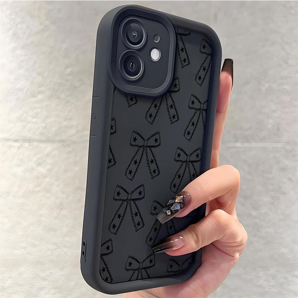 Large Black Bow Phone Case for iPhone 14/15/16/17 Pro Max