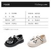 Girls' black single shoes, new spring and autumn princess shoes, leather shoes with soft soles for school performances, Korean-style children's shoes