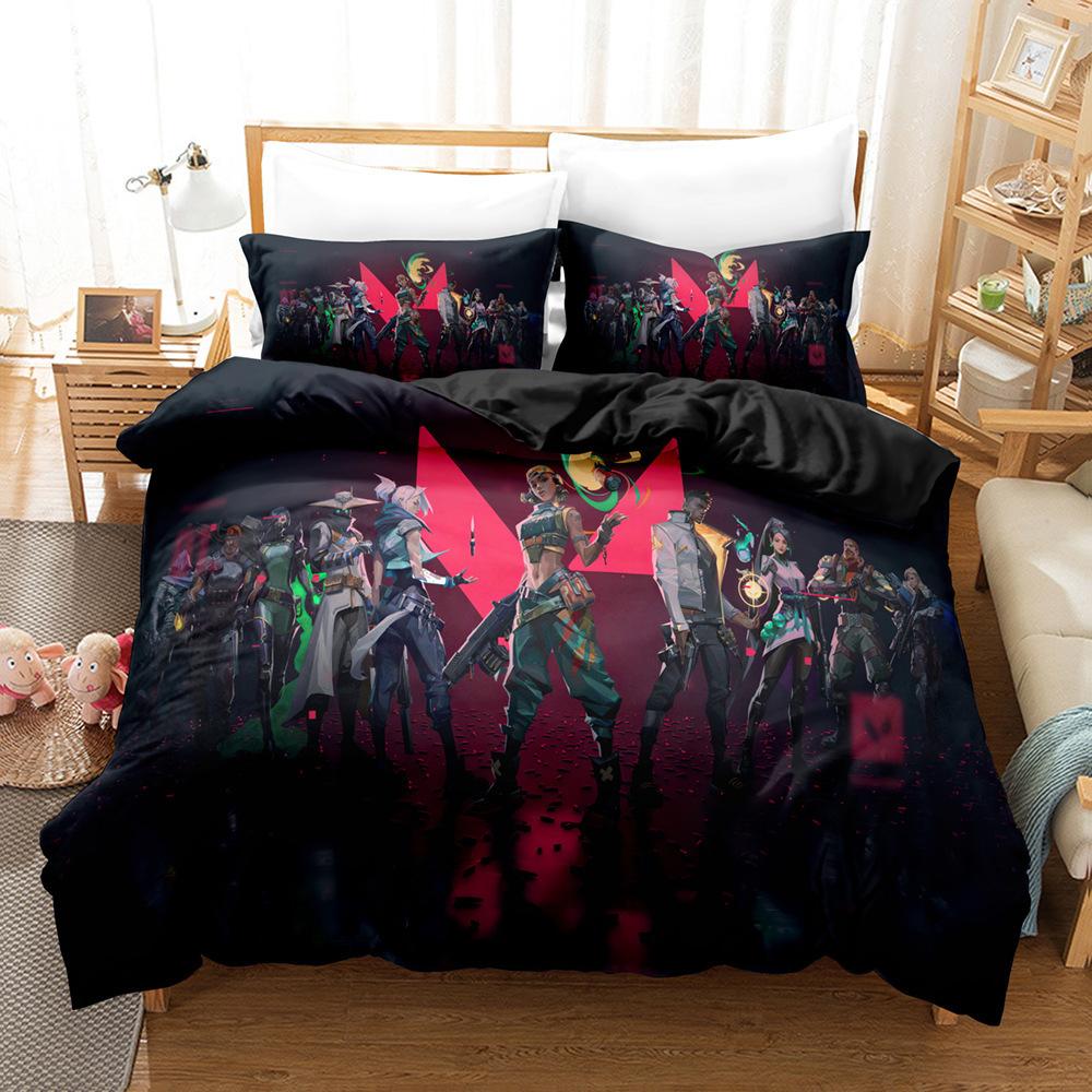 3D Digital Printing Fearless Contract Three-Piece Set Bedding Sheets Quilt Covers Pillowcases