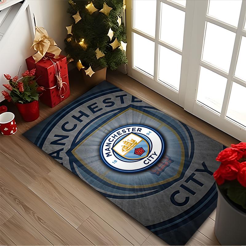 1pc Digital Printed Chair Rug for Home Office Use, Manchester United Manchester City Carpet Appropriate for All Seasons, Soft Area Carpet