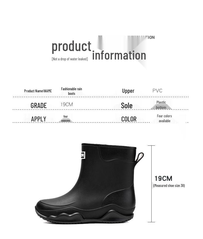 2025 Unisex Wasserdichte Samtgefütterte Mittelhohe Gummistiefel - Warme, Rutschfeste Gummischuhe für Draußen