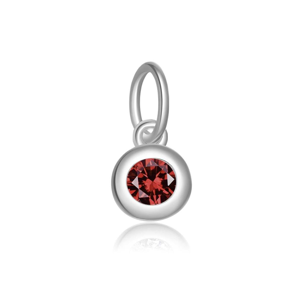 "S925 Sterling Silver Birthstone Pendant Necklace - European & American Design"