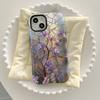 Popular retro wind color window flower mobile phone case iPhone16 anti-drop two-in-one film case Apple 17pm