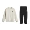 Round Neck Pullover Letter Print Loose Shoulder Long Sleeve Elastic Waist Long Pants Casual Sports Suit Unisex Suit AWDV031-6+AKLSG35-1