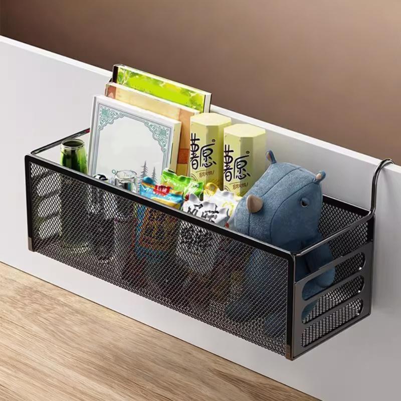 Suspended Bedsides Storage Rack Space Saving Design Sturdy Iron Construction Quick Easy Installation for Small Spaces