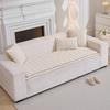 Plush Solid Color Sofa Cover All-Season Use Machine Washable Soft Pet-Friendly Non-Slip Wear-Resistant Seat Cushion