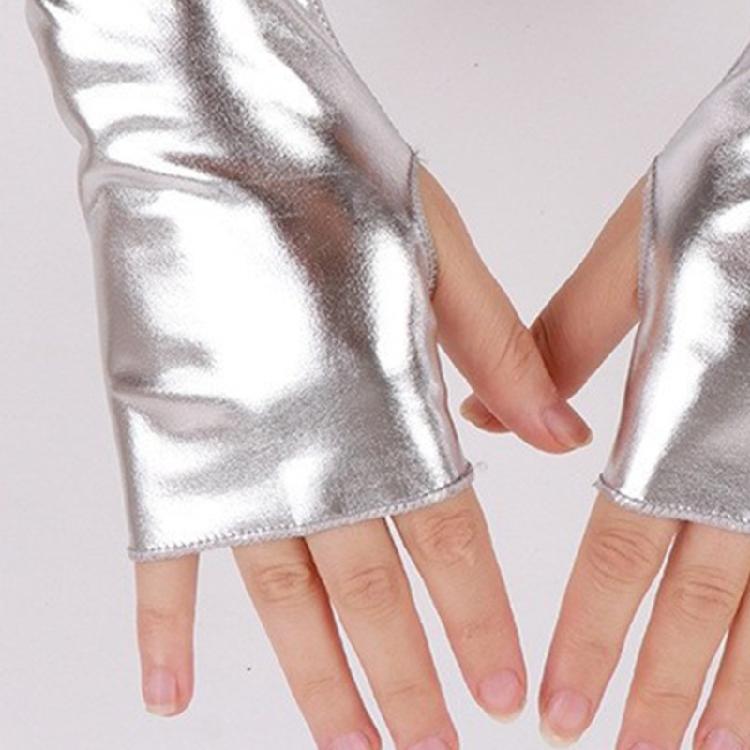 Rekbare Glanzende Vingerloze Handschoenen Armwarmers voor Dames voor Halloween Kostuum Dansfeest en Dagelijks Gebruik
