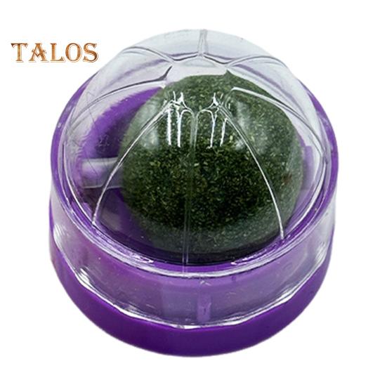 Catnip Ball 360-Degree Rotatable Self Adhesive Wall-Mounted Eco-friendly Spinning Catnip Ball Toy Pet Accessories