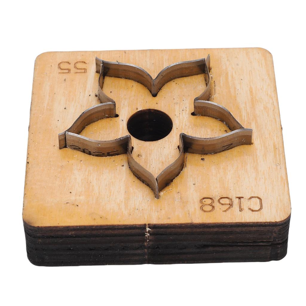 Blumenleder-Stanzform Holzbasis Scharfe Metallklinge Lederstanze für Dekorationen Geschenke