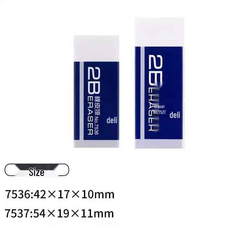

Deli Eraser 7536 & 7537 - White Exam & Art Eraser for Students, Easy Erase Deli 7536 Small Eraser [Single Eraser Price]