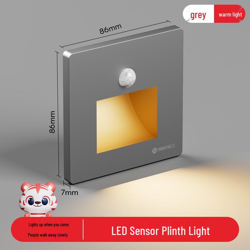 LED Night Light with Motion Sensor, Recessed Floor Lamp & Socket for Staircase, Corridor, Bedside