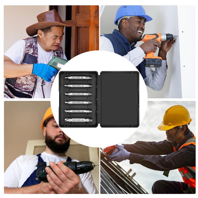 Damaged Screw Extractor Set Precision Bolt Remover Ergonomic Screw Extractor For Car Repair Mechanical Work Construction