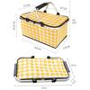 Insulated Foldable Picnic Cooler Bag Portable Thermal Lunch Box for Outdoor Food Storage Summer Camping Takeaway Meal Container